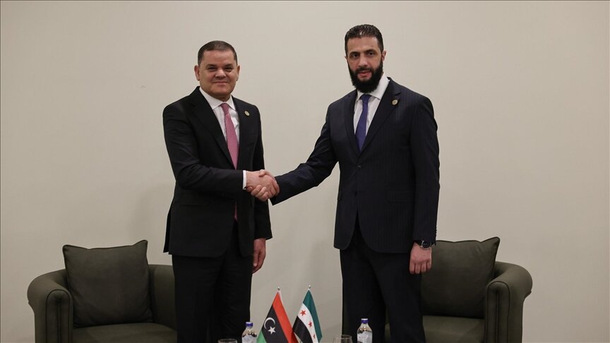 الدبيبة والشرع يتفقان على تعزيز التعاون عبر تفعيل اللجنة الليبية السورية المشتركة