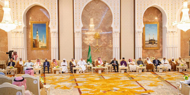 السعودية تستضيف حفل استقبال لكبار الشخصيات الإسلامية بحضور وزير الأوقاف السوري وتؤكد: نخدم ضيوف الرحمن رغم معاناة فلسطين