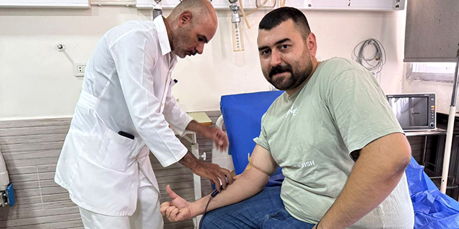 حملة تبرع بالدم في مشفى السقيلبية: دعم حيوي لمرضى التلاسيميا في حماة