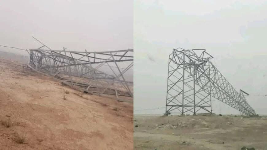 عاصفة ترابية تطيح بأبراج الكهرباء وتُغرق الحسكة في الظلام