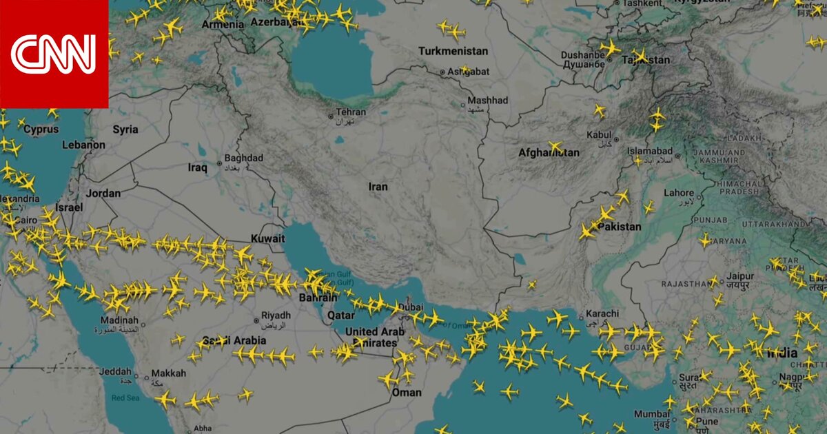 بعد الضربات الإسرائيلية: المجال الجوي لإيران وإسرائيل خالٍ من الطائرات التجارية
