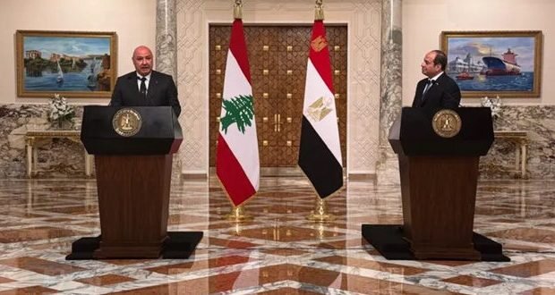 السيسي وعون يؤكدان على ضرورة احترام سيادة سوريا ووحدة أراضيها ويدعمان تطلعات شعبها