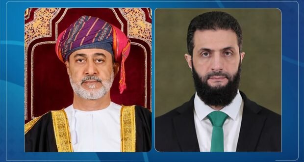 سلطان عمان يهنئ الرئيس الشرع بعيد الأضحى ويتمنى لسوريا الاستقرار والازدهار