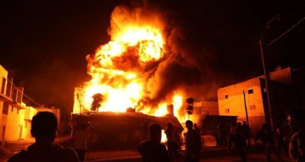 حريق هائل في محطة وقود شرقي حلب يخلف 28 إصابة وحالات حرجة