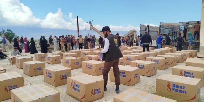 حماة: معونات غذائية للعائدين إلى قرية العنكاوي في إطار دعم الاستقرار
