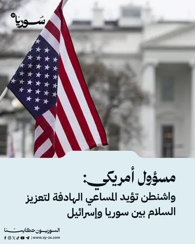 مسؤول أمريكي: واشنطن تدعم جهود السلام بين سوريا وإسرائيل