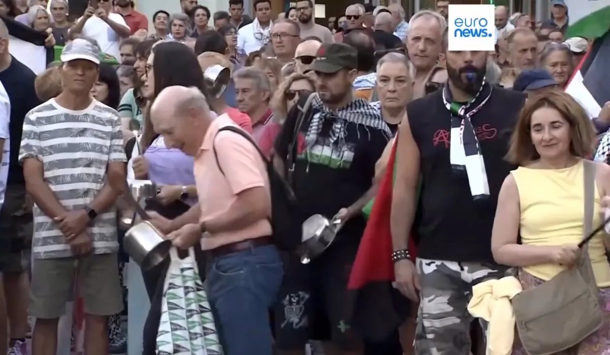 إسبانيا: مظاهرات حاشدة تضامناً مع غزة وقرع للأواني احتجاجاً على الأحداث