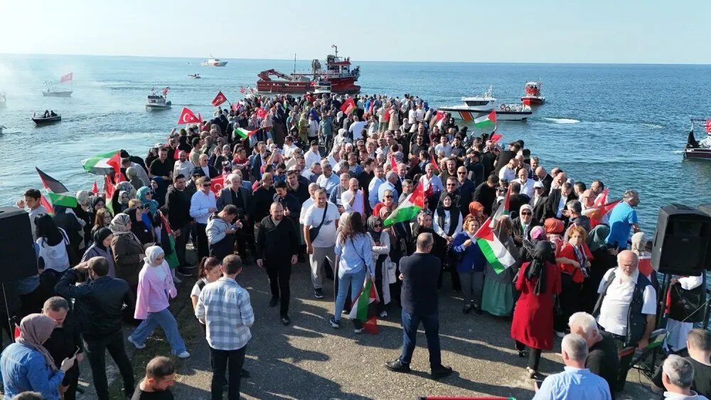 بحارة أتراك ينظمون فعاليات بحرية في البحر الأسود دعمًا لفلسطين و"أسطول الصمود"