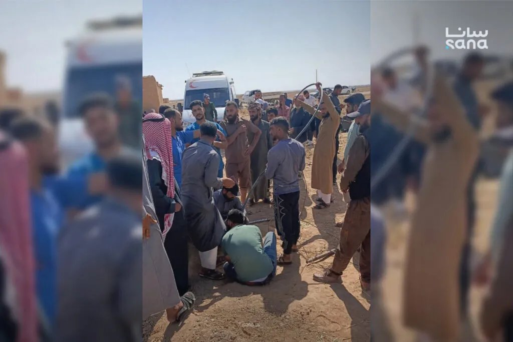 مأساة في ريف الحسكة: جهود مستمرة لإنقاذ طفل سقط في بئر ارتوازية