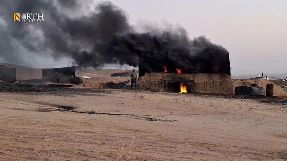 تلوث بيئي يهدد ريف دير الزور: حراقات النفط تتصاعد في بلدة الزغير