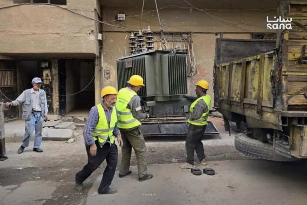 تعزيز شبكة الكهرباء في حرستا: تركيب ثلاث محولات جديدة
