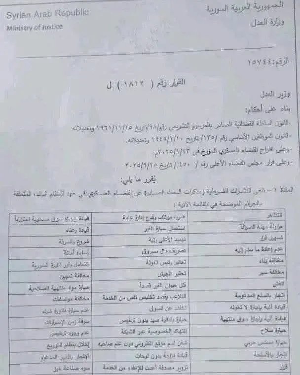 القضاء السوري يلغي آلاف القيود القضائية ويعيد الحقوق لآلاف المواطنين