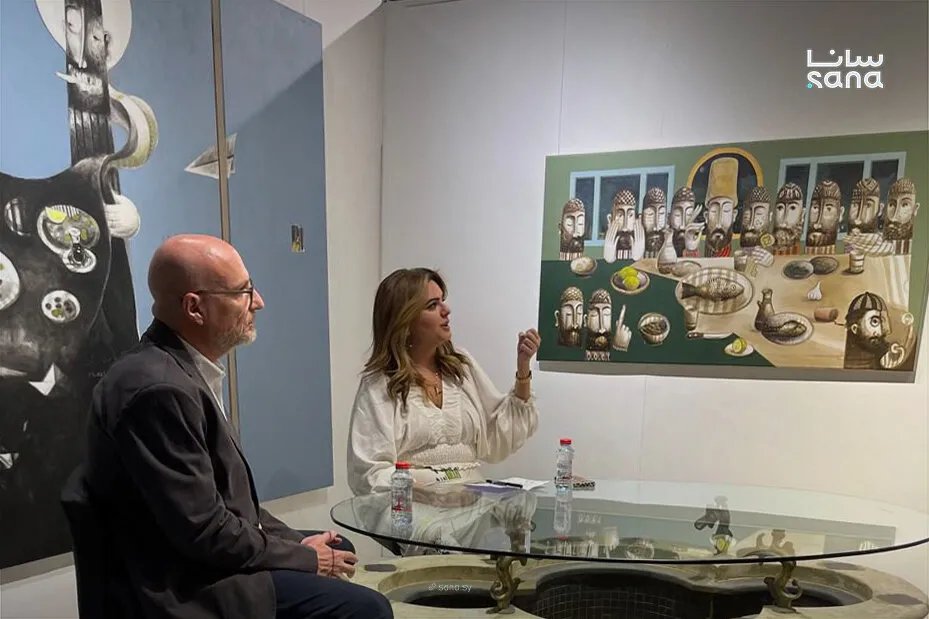 بطرس المعري يحتفي بدمشق وعبلة في معرض "عبلة في باب توما" بدبي