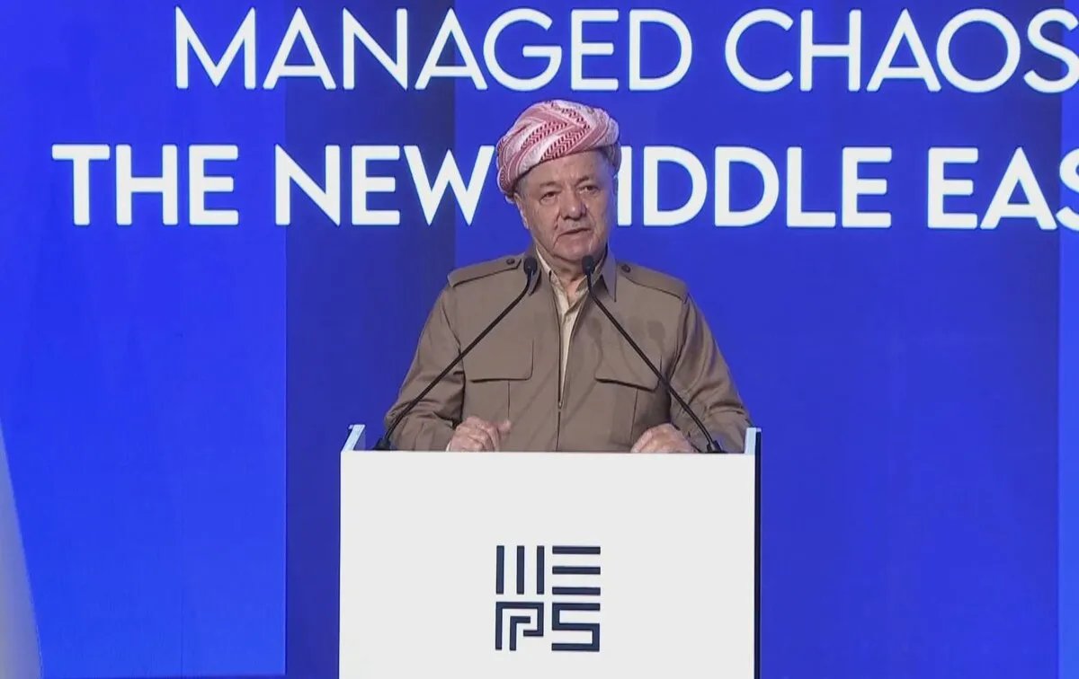 مسعود بارزاني يعرب عن أمله في حل سلمي وديمقراطي لقضية الكرد في سوريا