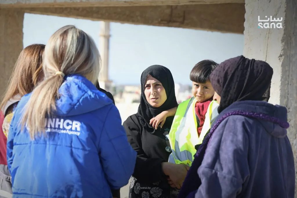 الأمم المتحدة تتفقد أوضاع العائلات الوافدة في ناحتة بدرعا وتقيّم احتياجاتها