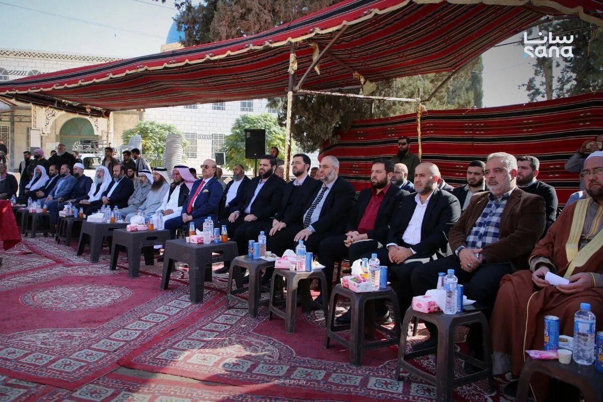 وضع حجر الأساس لمشروعي جامع الرحمن والثانوية الشرعية للإناث في مسرابا بريف دمشق ضمن حملة "ريفنا بيستاهل"