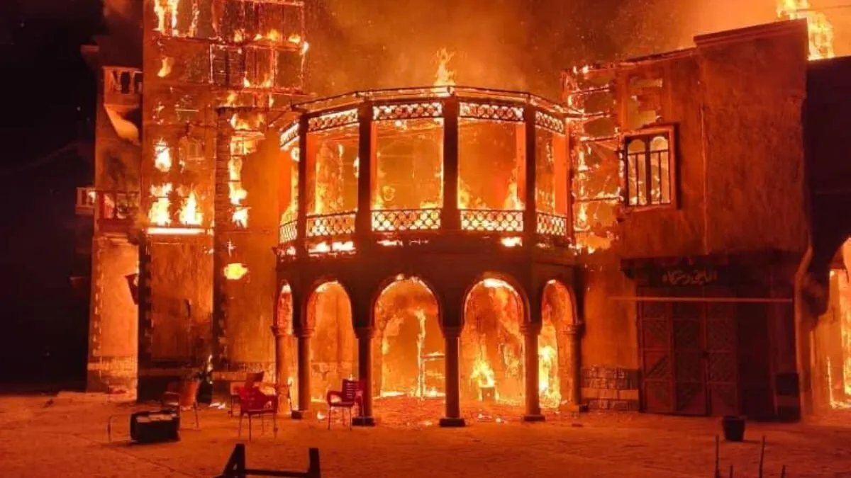 حريق متعمد يلتهم موقع تصوير مسلسل "النويلاتي" في دمشق وخسائر تتجاوز المليون دولار