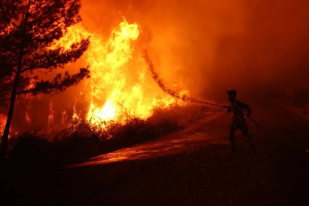أمطار غزيرة تطفئ حرائق غابات رأس البسيط في اللاذقية بعد جهود مضنية