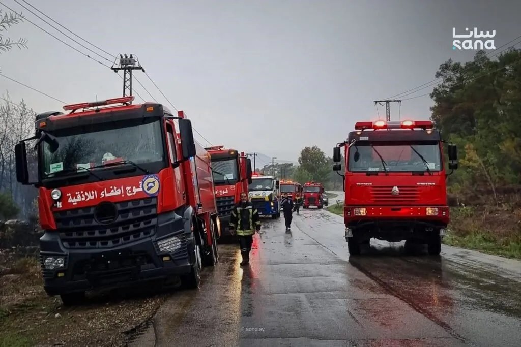 السيطرة على حريق حراجي واسع في منطقة البسيط بريف اللاذقية بفضل الأمطار