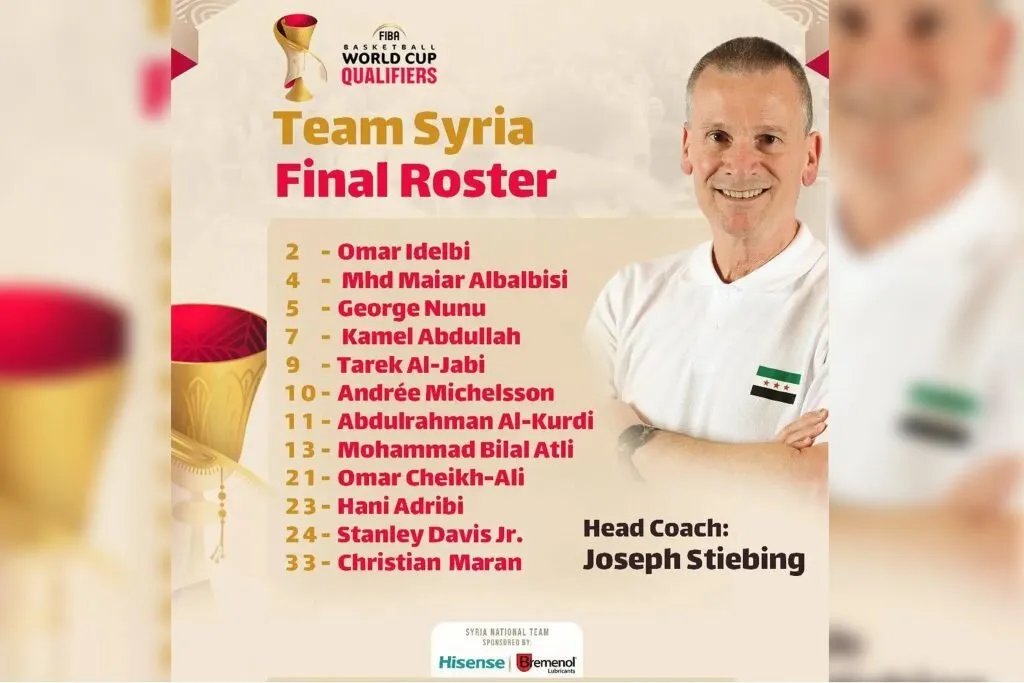 سوريا والأردن وجهاً لوجه في تصفيات كأس العالم لكرة السلة 2027