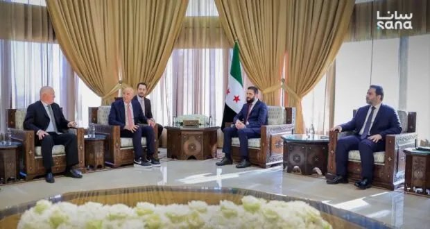 الرئيس الشرع يناقش مع المندوب الأمريكي آخر المستجدات والقضايا المشتركة