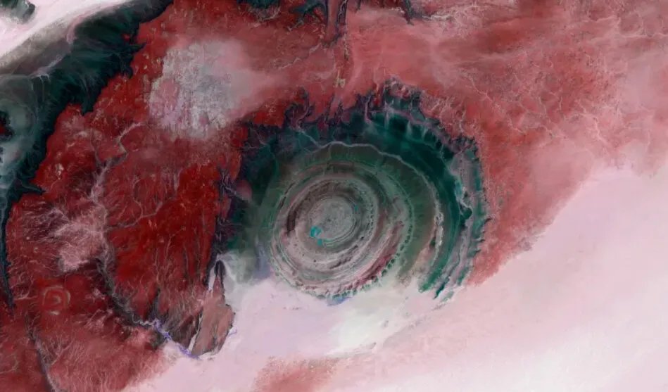 اكتشاف مذهل: صور فضائية حديثة تكشف تفاصيل جديدة عن "عين الصحراء" في موريتانيا