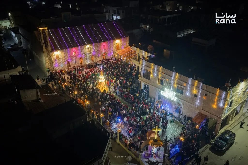 ربلة بريف حمص تتألق بأضواء الميلاد وتحيي ذكرى القديسة بربارة