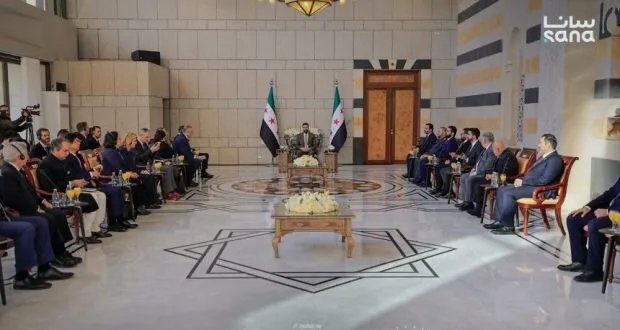 الرئيس الشرع يستقبل وفد مجلس الأمن الدولي في دمشق