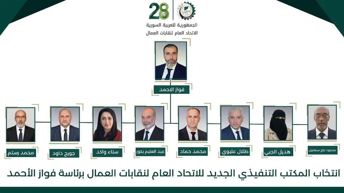 انتخاب مكتب تنفيذي جديد لاتحاد عمال سوريا يركز على الكفاءة والتوازن