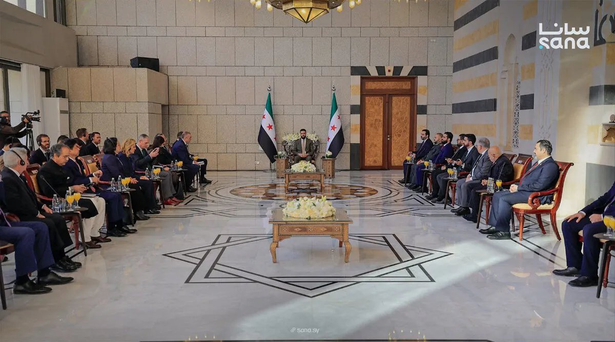 الرئيس الشرع يستقبل وفد مجلس الأمن الدولي في دمشق